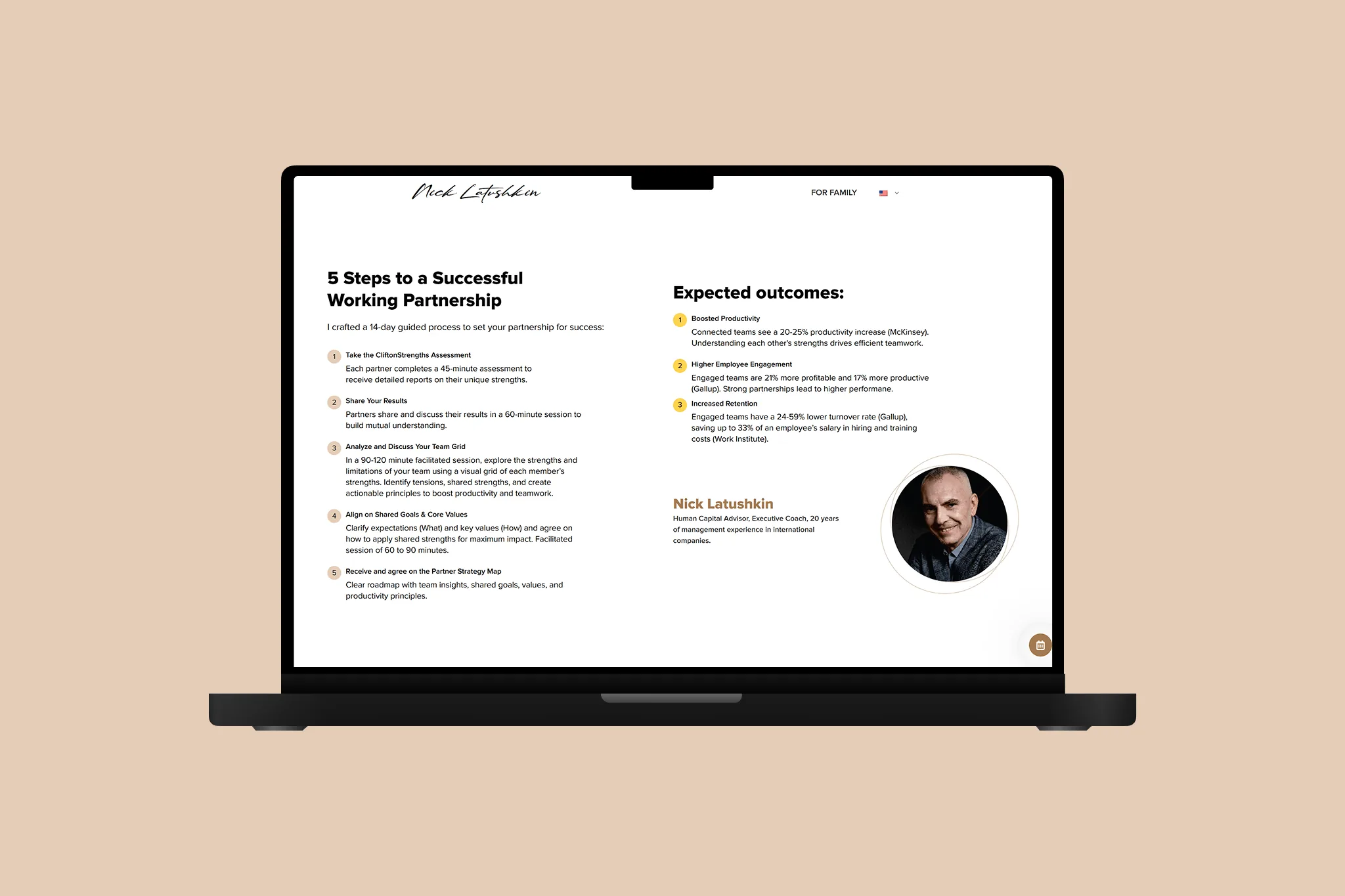 Working Partnerships — site corporate, construit de Acid Studios